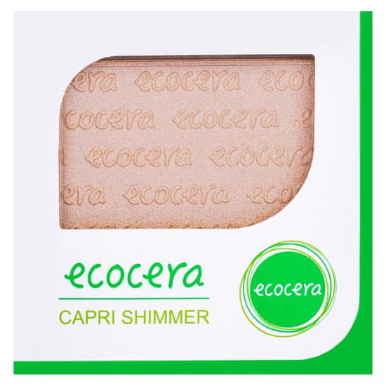 Ecocera Capri rozjasňující prášek - lisovaný veganský prášek, dokonalé krytí nedokonalostí bez ucpávání pórů, 10ml