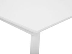 Beliani Jídelní stůl 160 x 90 cm bílý s tmavým dřevem KALUNA