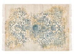 Beliani Viskózový koberec 160 x 230 cm žlutý/zelený BOYALI