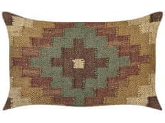 Beliani Jutový dekorativní polštář 30 x 50 cm vícebarevný MAGURI