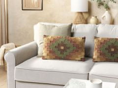 Beliani Jutový dekorativní polštář 30 x 50 cm vícebarevný MAGURI