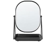 Beliani Kosmetické zrcadlo 20 x 22 cm černé CORREZE