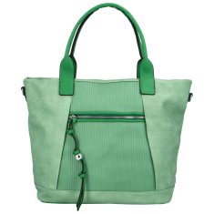 Maria C. Koženková dámská kabelka se svislými proužky Nancy, zelená