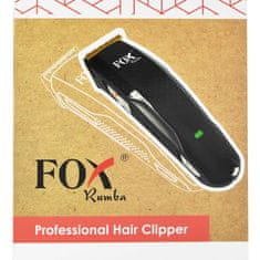 Fox Rumba - profesionální akumulátorový zastřihovač vlasů, je vybaven odnímatelnou čepelí z nerezové oceli s nastavením střihu ve 4 polohách