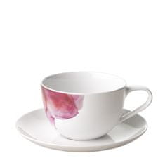 Villeroy & Boch Snídaňový šálek s podšálkem z kolekce ROSE GARDEN, bílá