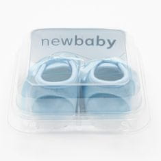 NEW BABY Kojenecké saténové capáčky modrá 6-12 m - 6-12 m