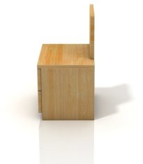 eoshop Noční stolek Bergman High, borovice masiv (Barva dřeva: Ořech)