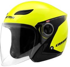 Cassida Moto přilba Reflex Safety (Velikost: M (57-58), Barva: černá-fluo žlutá)