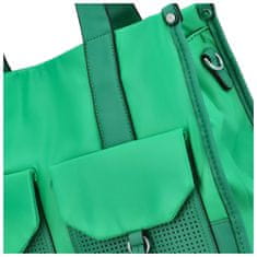 Maria C. Výrazná dámská koženková kabelka Dona, zelená