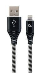 Gembird kábel nabíjací Lightning 8-pin (M) na USB 2.0 (M), prémiový, opletený, 1 m, čierny