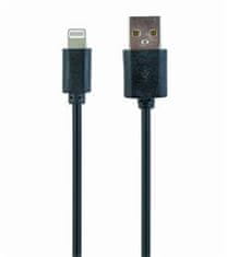 Gembird nabíjecí kabel Lightning 8-pin (M) na USB 2.0 (M), 1 m, černý