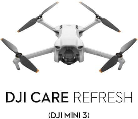 Care Refresh CARD 2Year Plan DJI Mini 3 EU - 1 rok prodloužená záruka o 2 roky servisní plán prodloužení záruky DJI produkty kompletní výměna záruka dronu platnost 48měsíců přikoupení záruky krytí při poškození