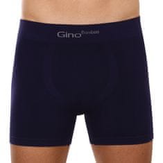 Gino Pánské boxerky bezešvé bambusové modré (54004) - velikost XL