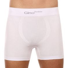 Gino Pánské boxerky bezešvé bambusové bílé (54004) - velikost L