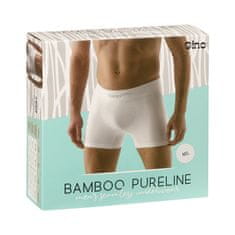 Gino Pánské boxerky bezešvé bambusové bílé (54004) - velikost XL