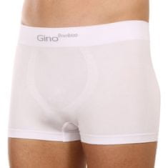 Gino Pánské boxerky bezešvé bambusové bílé (53004) - velikost L