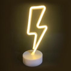 ACA ACA Lighting BLESK, 34 neonová LED lampička na baterie (3xAA)/USB, teplá bílá, IP20, 11x10x28cm X04341318