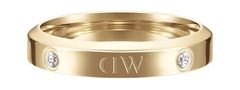Daniel Wellington Originální pozlacený prsten s krystaly Classic Lumine DW0040028 (Obvod 60 mm)