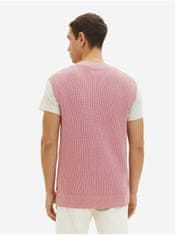 Tom Tailor Růžová pánská svetrová vesta Tom Tailor L
