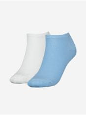 Tommy Hilfiger Sada dvou párů dámských ponožek v bílé a modré barvě Tommy Hilfiger Underwear 35-38