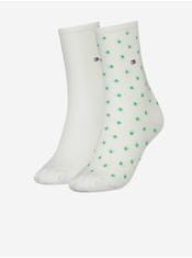Tommy Hilfiger Sada dvou párů dámských ponožek v krémové barvě Tommy Hilfiger Underwear 39-42