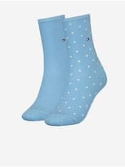 Tommy Hilfiger Sada dvou párů dámských ponožek v modré barvě Tommy Hilfiger Underwear 39-42