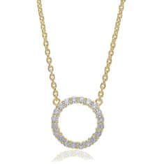 SIF JACOBS Okouzlující pozlacený náhrdelník s kubickými zirkony Biella SJ-C338(1)-CZ(YG)