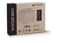 Prosperplast Zahradní box WOODEBOX 140 l - antracit 58,5 cm PRMBWL140-S433