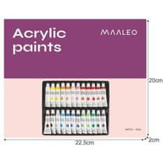 Maaleo 20363 Akrylové barvy 24 ks / 12 ml