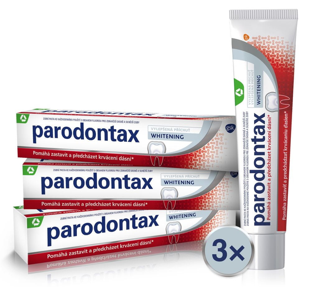 Levně Parodontax Whitening 75 ml Zubní pasta 3ks