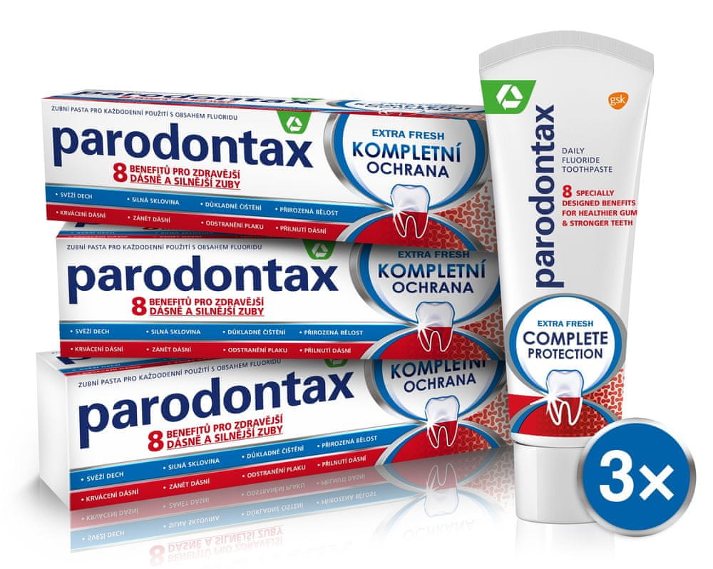 Levně Parodontax Kompletní ochrana Extra Fresh 75 ml 3ks