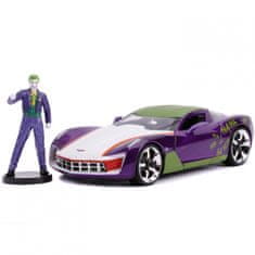 Jada Toys JADA Chevrolet Corvette Stingray 2009 s figurkou Jokera DC Comics 1:24 