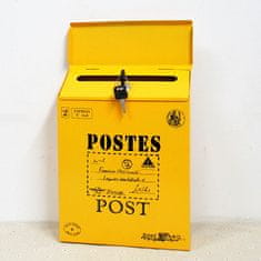 Korbi Poštovní schránka na novinové letáky žlutá, L7