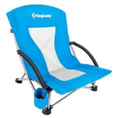 King Camp Kemping skládací židle Deluxe s opěrkami modrá