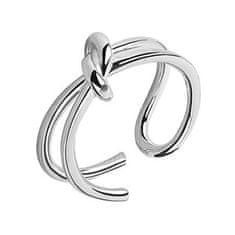 NUBIS Dvojitý stříbrný prsten uzlík - velikost universální