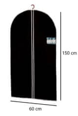 Storagesolutions Černý obal na oblečení, 2 kusy, 150x60 cm