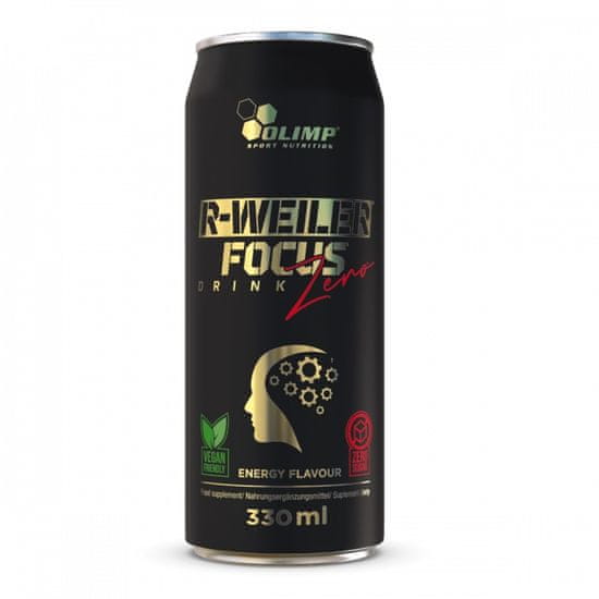 Olimp Olimp R-Weiler Focus Drink Zero 330 ml, sycený nápoj pro zlepšení kognitivních funkcí a koncentrace, Energy