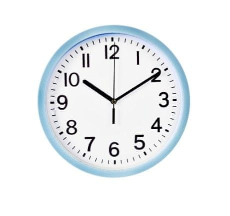SEGNALE Nástěnné hodiny ručičkové 22,5 cm modrý rám