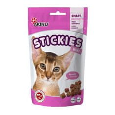 KN Akinu STICKIES hovězí, krůtí a lososové kousky pro kočky (50g)