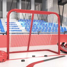shumee VidaXL Hockey Goal Red and White 183x71x122 cm Polyester