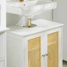SoBuy SoBuy BZR72-W Koupelnová skříňka Skříňka pod umyvadlo Koupelnový nábytek Bílá 60x58x35cm