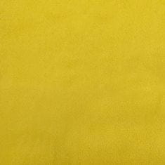 Greatstore 3místná pohovka s polštáři žlutá 180 cm samet