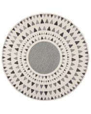 Flair Kusový koberec Dauntless Shadow Rays Grey – na ven i na doma 160x160 (průměr) kruh