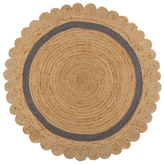 Flair Kusový koberec Grace Jute Natural/Grey kruh
