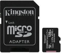 HADEX Paměťová karta KINGSTON micro SDHC 128GB Class 10 + adaptér