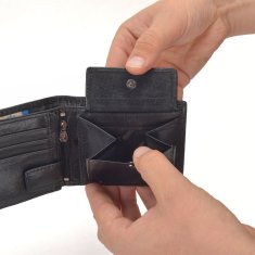 COSSET černá pánská peněženka 4503 Komodo C