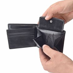 COSSET černá pánská peněženka 4502 Komodo C