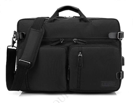 ZAGATTO Batoh na notebook, 17,3" černý pánský batoh, brašna s ramenními popruhy a zádovým popruhem, USB port, funkční a prostorný batoh na notebook, voděodolný a odolný materiál, 33x48x14 / ZG245