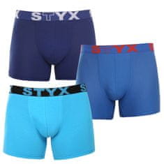 Styx 3PACK pánské boxerky long sportovní guma vícebarevné (3U96789) - velikost M