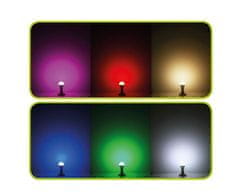 Diolamp  SMD LED žárovka matná Ball P45 4W/230V/E27/RGB+3000K/300Lm/120°/Dim/dálkový ovladač